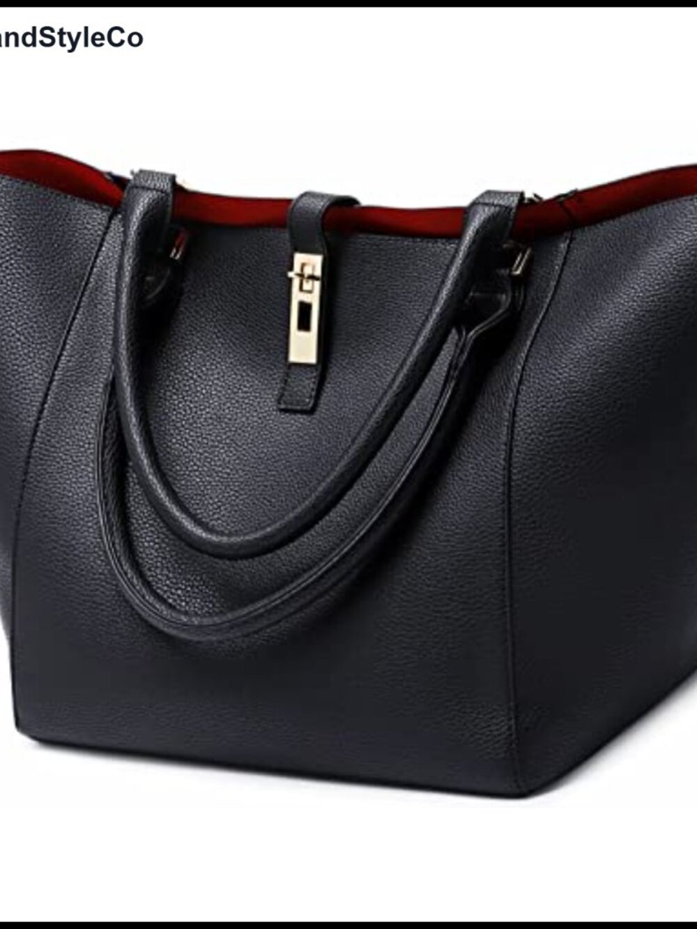 Large Bucket Tote Bag Waterproof Vegan Leather Women's Work Handbag